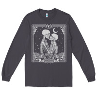 Smoke The Lovers Tarot Card Skeleton Valentines Halloween Occult Long Sleeve Tee - longCreatives