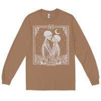 Toasted Coconut The Lovers Tarot Card Skeleton Valentines Halloween Occult Long Sleeve Tee - longCreatives