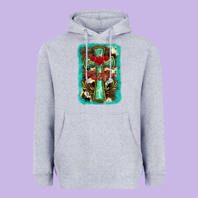 Cross Faith Background Heavyweight Hoodie Designed By Barkaloodesign