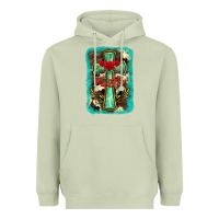 Matcha cross faith background Heavyweight Hoodie - BarkalooDesign