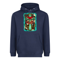 Navy cross faith background Heavyweight Hoodie - BarkalooDesign