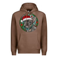 Chestnut Frenchie Christmas Premium Hoodie - RanaPortraitStore