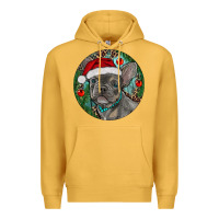 Mustard Frenchie Christmas Premium Hoodie - RanaPortraitStore