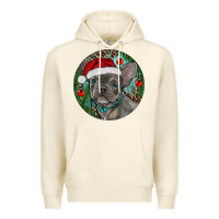 Sandshell Frenchie Christmas Premium Hoodie - RanaPortraitStore