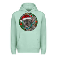 Seafoam Frenchie Christmas Premium Hoodie - RanaPortraitStore