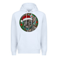 White Frenchie Christmas Premium Hoodie - RanaPortraitStore