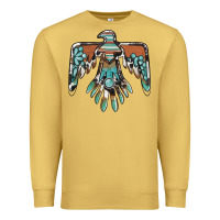 Antique Gold thunderbird with gemstone Premium Sweatshirt - BarkalooDesign