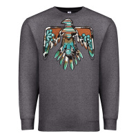 Charcoal Heather thunderbird with gemstone Premium Sweatshirt - BarkalooDesign