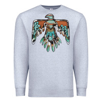 Heather Grey thunderbird with gemstone Premium Sweatshirt - BarkalooDesign