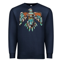 Navy thunderbird with gemstone Premium Sweatshirt - BarkalooDesign