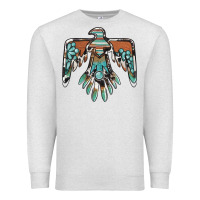 Oatmeal Heather thunderbird with gemstone Premium Sweatshirt - BarkalooDesign