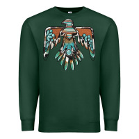 Sports Green thunderbird with gemstone Premium Sweatshirt - BarkalooDesign