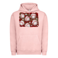 Pigment Salmon baseball christmas background Urban Hoodie - AdoDesignShop