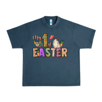 Midnight Navy My 1st Easter Day Urban Heavy Tee - HowdyJamesFarm