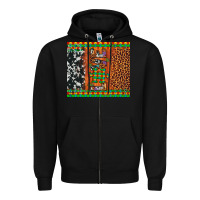 Black love autism awareness leopard cowhide Zipper Hoodie - Artiststas
