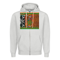 Dove Grey love autism awareness leopard cowhide Zipper Hoodie - Artiststas