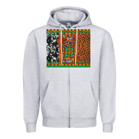 Heather Grey love autism awareness leopard cowhide Zipper Hoodie - Artiststas