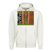 Oatmeal Heather love autism awareness leopard cowhide Zipper Hoodie - Artiststas