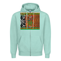Seafoam love autism awareness leopard cowhide Zipper Hoodie - Artiststas