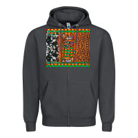 Smoke love autism awareness leopard cowhide Zipper Hoodie - Artiststas