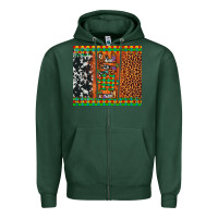 Sports Green love autism awareness leopard cowhide Zipper Hoodie - Artiststas