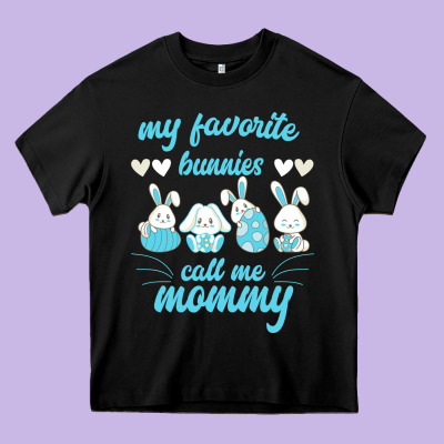 My Favorite Bunnies Call Me Mommy Heavy Core Tee Designed By Bettercallsaul
