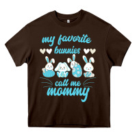 Chocolate Brown My Favorite Bunnies Call Me Mommy Heavy Core Tee - Bettercallsaul