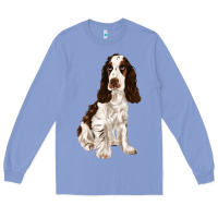 Colony Blue english cocker spaniel Long Sleeve Tee - FaDigitalArtStudio