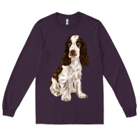 Plum english cocker spaniel Long Sleeve Tee - FaDigitalArtStudio