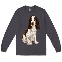 Smoke english cocker spaniel Long Sleeve Tee - FaDigitalArtStudio