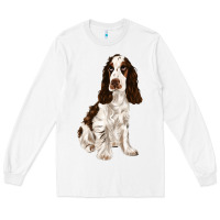 White english cocker spaniel Long Sleeve Tee - FaDigitalArtStudio