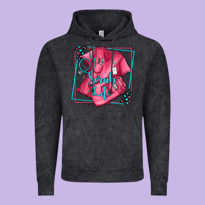 Nurse Scrub Life Olivia Vintage Hoodie Designed By Oliviacreatesart