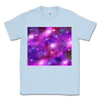Dusty Blue colorful abstract galaxy black and purple Classic Tee - TumblerDesignByShophia