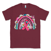 Burgundy Breast Cancer Rainbow Classic Tee - Artiststas