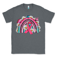 Charcoal Heather Breast Cancer Rainbow Classic Tee - Artiststas