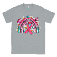Heather Grey Breast Cancer Rainbow Classic Tee - Artiststas