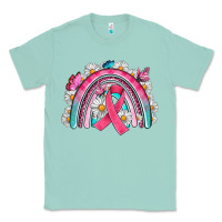 Seafoam Breast Cancer Rainbow Classic Tee - Artiststas
