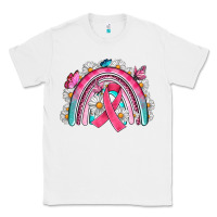 White Breast Cancer Rainbow Classic Tee - Artiststas