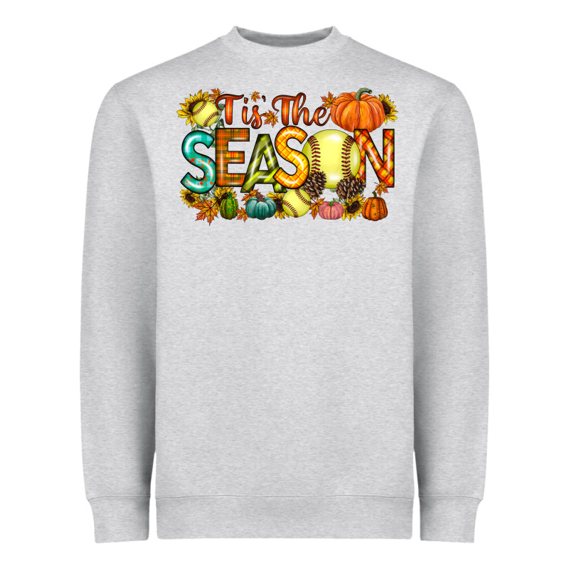 Tis The Season Softball Heavyweight Sweatshirt by RacoonDesign | Teevron