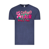 Vintage Denim Chemo hair don't care Cancer Awareness Vintage Tee - HowdyJamesFarm