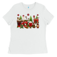 White Christmas coffee cups Ladies Tee - texasbilliewilder