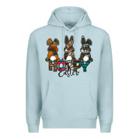 Blue Mist Hoppy Easter Premium Hoodie - CowhideDigitalArt