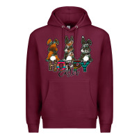 Burgundy Hoppy Easter Premium Hoodie - CowhideDigitalArt