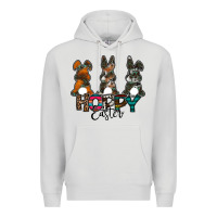 Dove Grey Hoppy Easter Premium Hoodie - CowhideDigitalArt