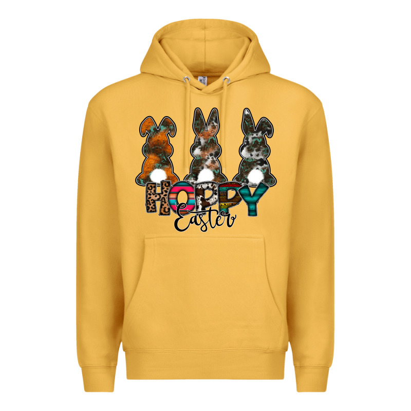 Hoppy Easter Premium Hoodie by CowhideDigitalArt | Teevron