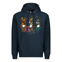 Navy Hoppy Easter Premium Hoodie - CowhideDigitalArt