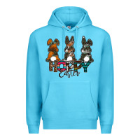 Ocean Blue Hoppy Easter Premium Hoodie - CowhideDigitalArt