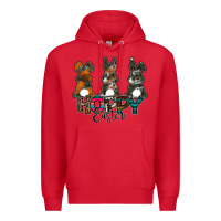 Red Hoppy Easter Premium Hoodie - CowhideDigitalArt