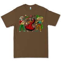 Cacao Mexican Skeletons Premium Tee - texasbilliewilder