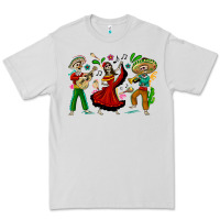 Dove Grey Mexican Skeletons Premium Tee - texasbilliewilder